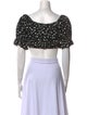 Dolce & Gabbana Polka Dot Print Square Neckline Crop Top