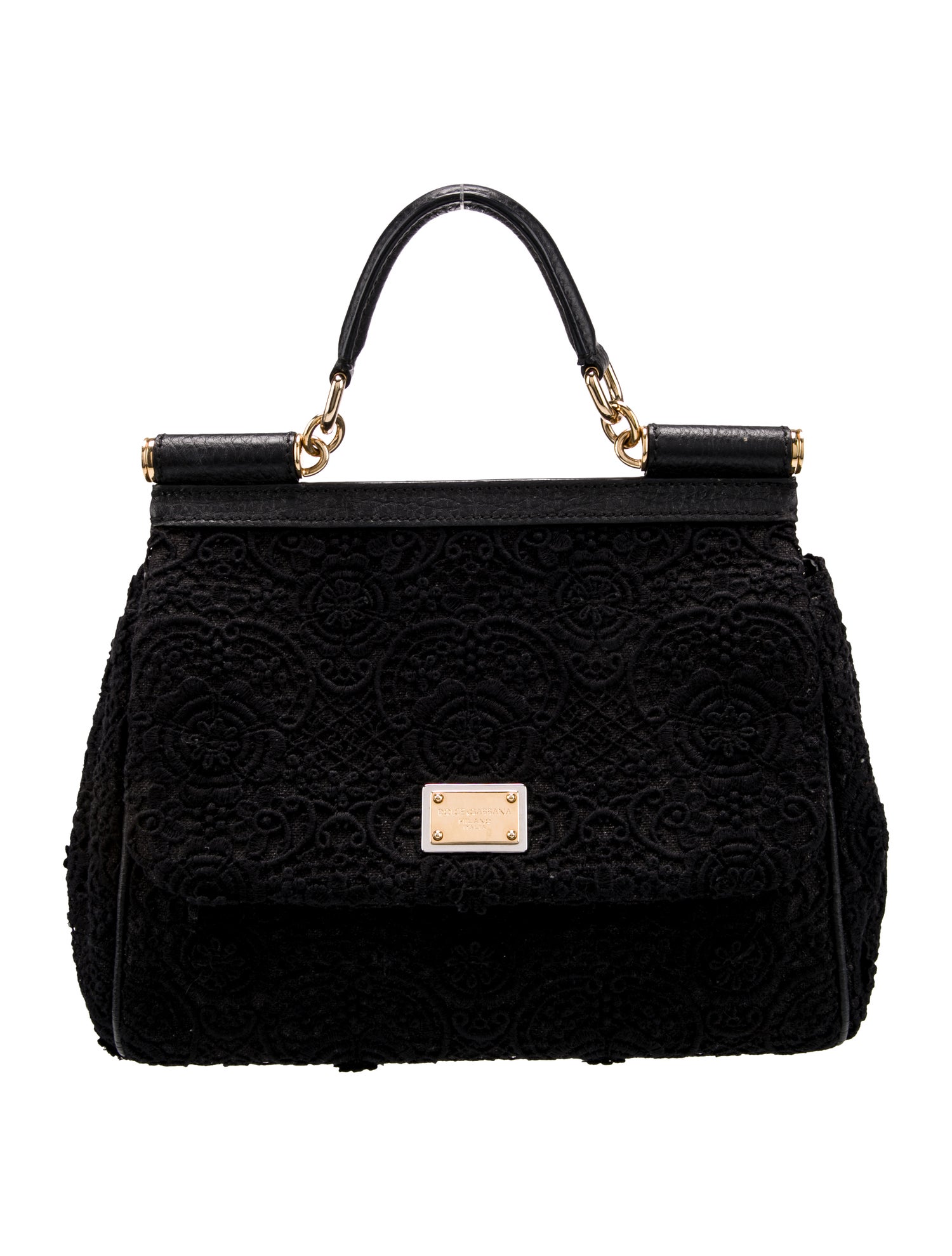 ドルチェ＆ガッバーナ◆Large Miss Sicily Bag◆カーフレザー Dolce Gabbana Miss Sicily Black Large Bag – I MISS YOU VINTAGE
