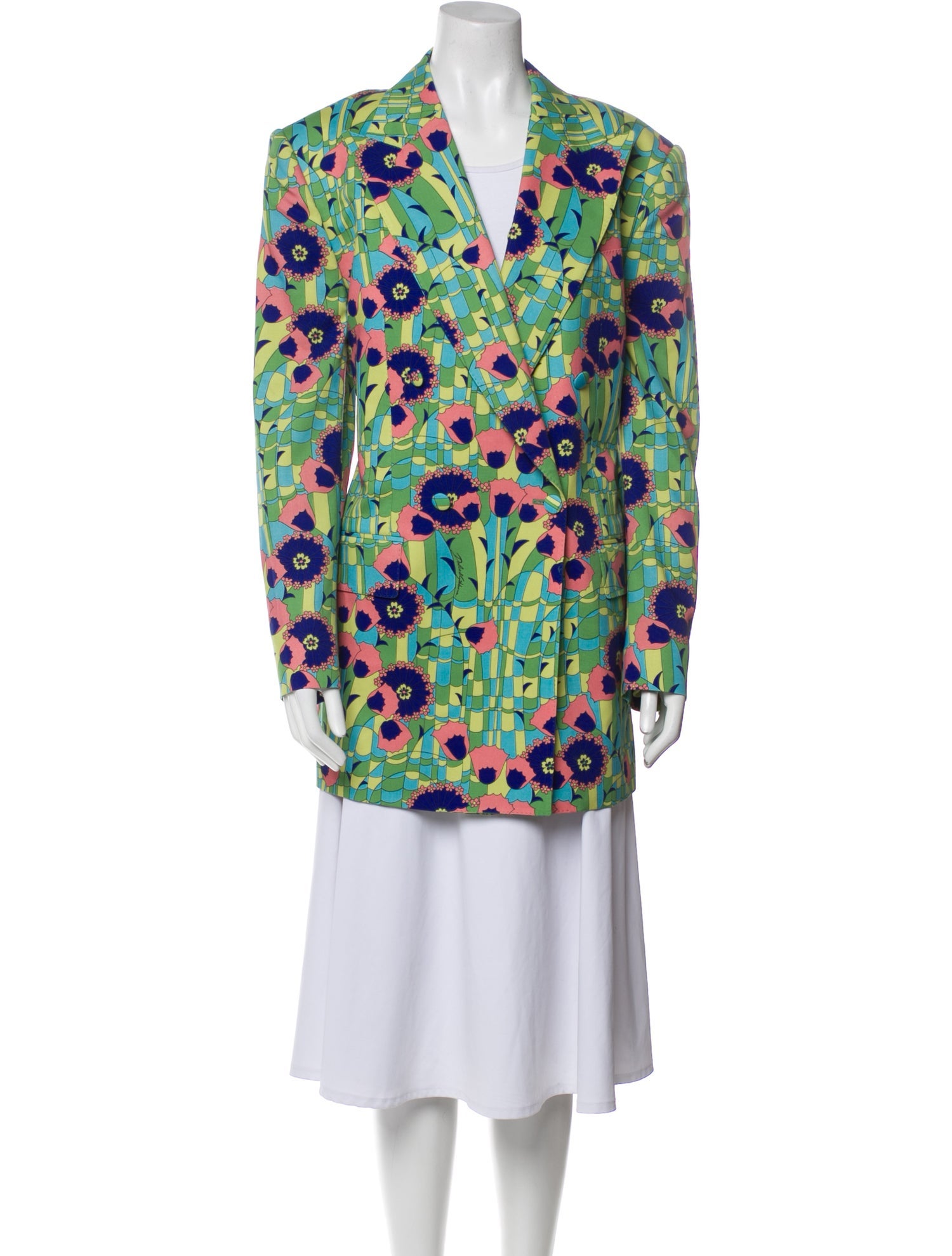 Dolce & Gabbana Wool Floral Print Evening Jacket