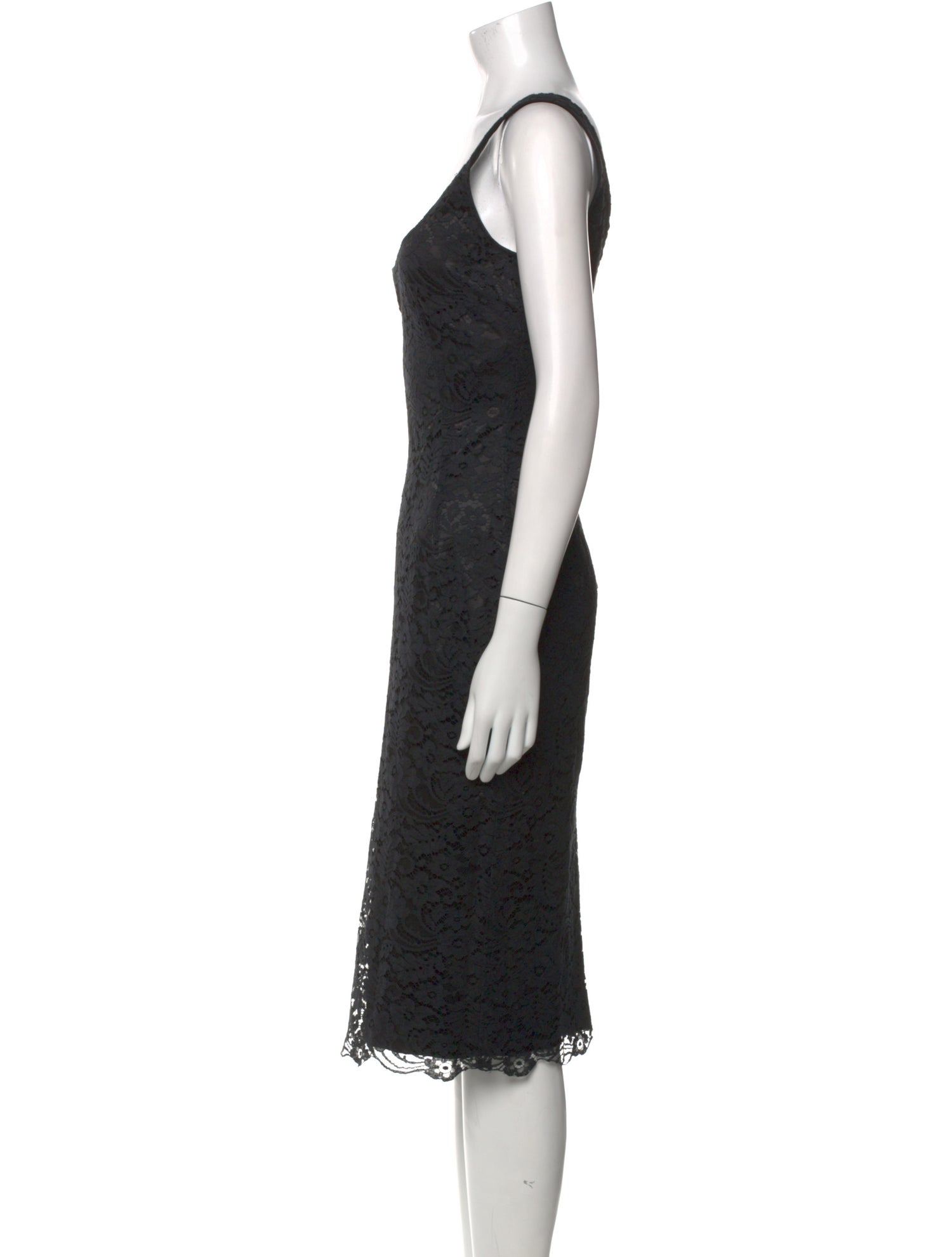 Dolce & Gabbana Square Neckline Midi Length Dress