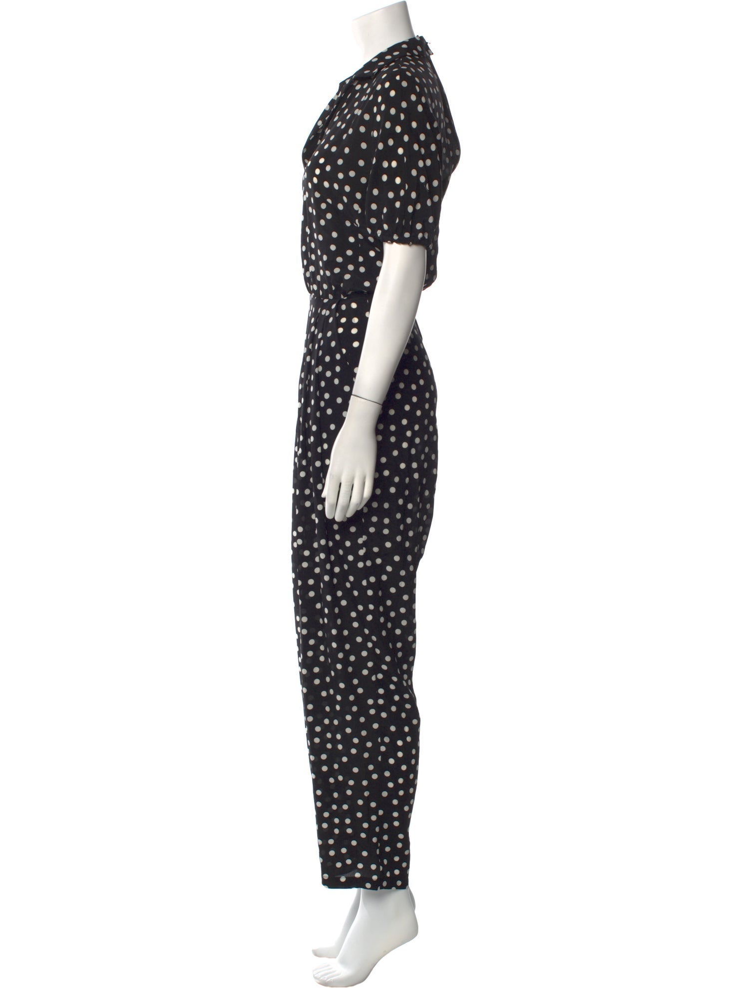 Dolce & Gabbana Silk Polka Dot Print Jumpsuit
