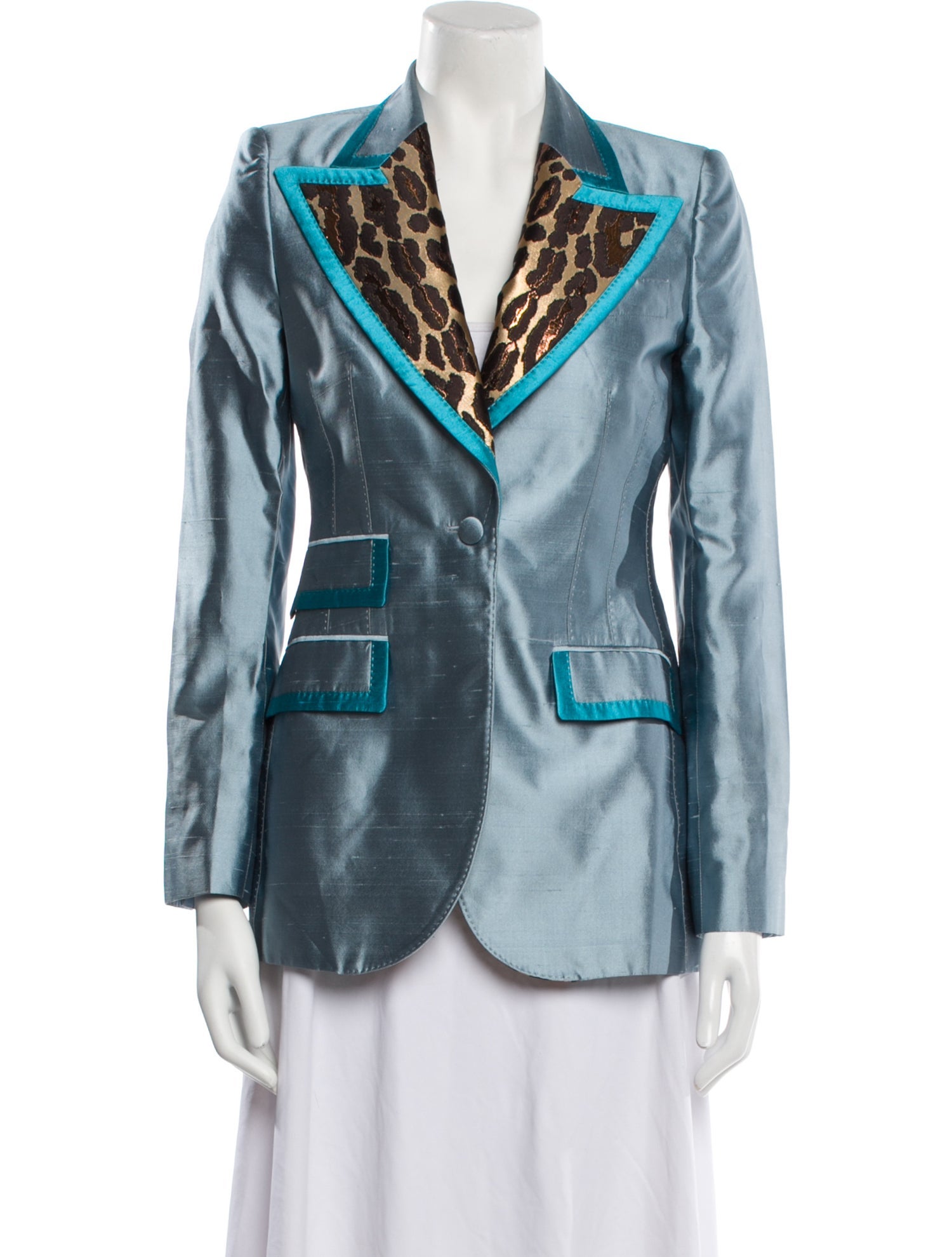 Dolce & Gabbana Silk Printed Blazer