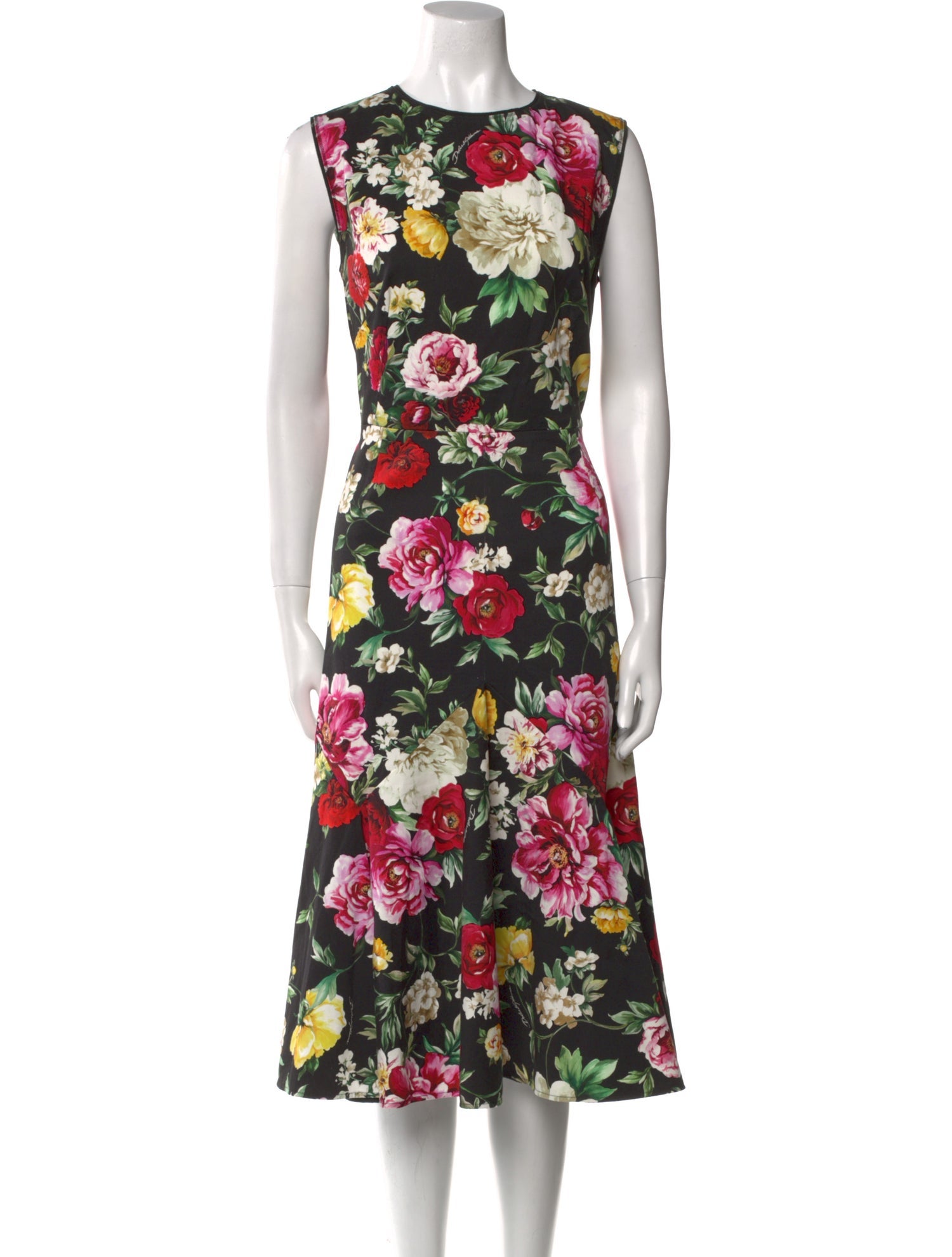 Dolce & Gabbana Floral Print Midi Length Dress