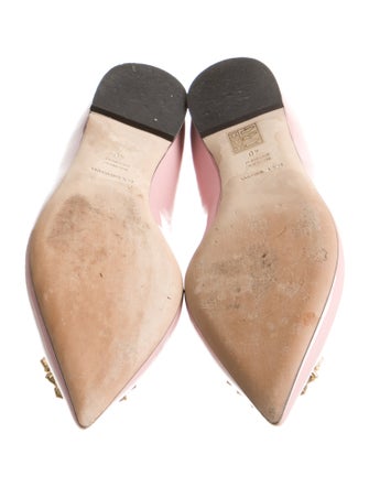 Dolce & Gabbana Patent Leather Crystal Embellishments Flats