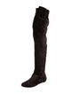 Dolce & Gabbana Suede Ruffle Embellishment Sock Boots