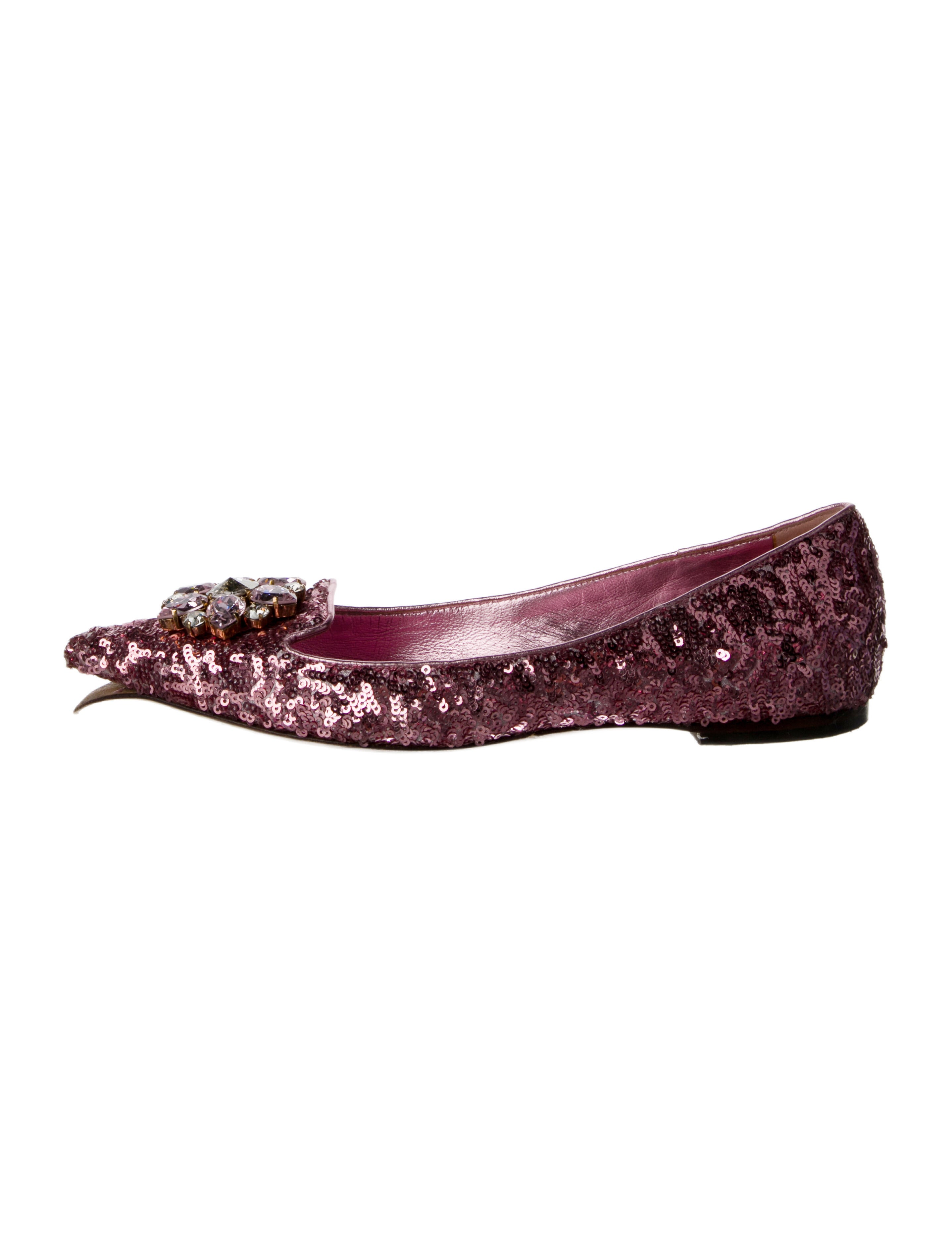 Dolce & Gabbana Sequins Crystal Embellishments Loafers