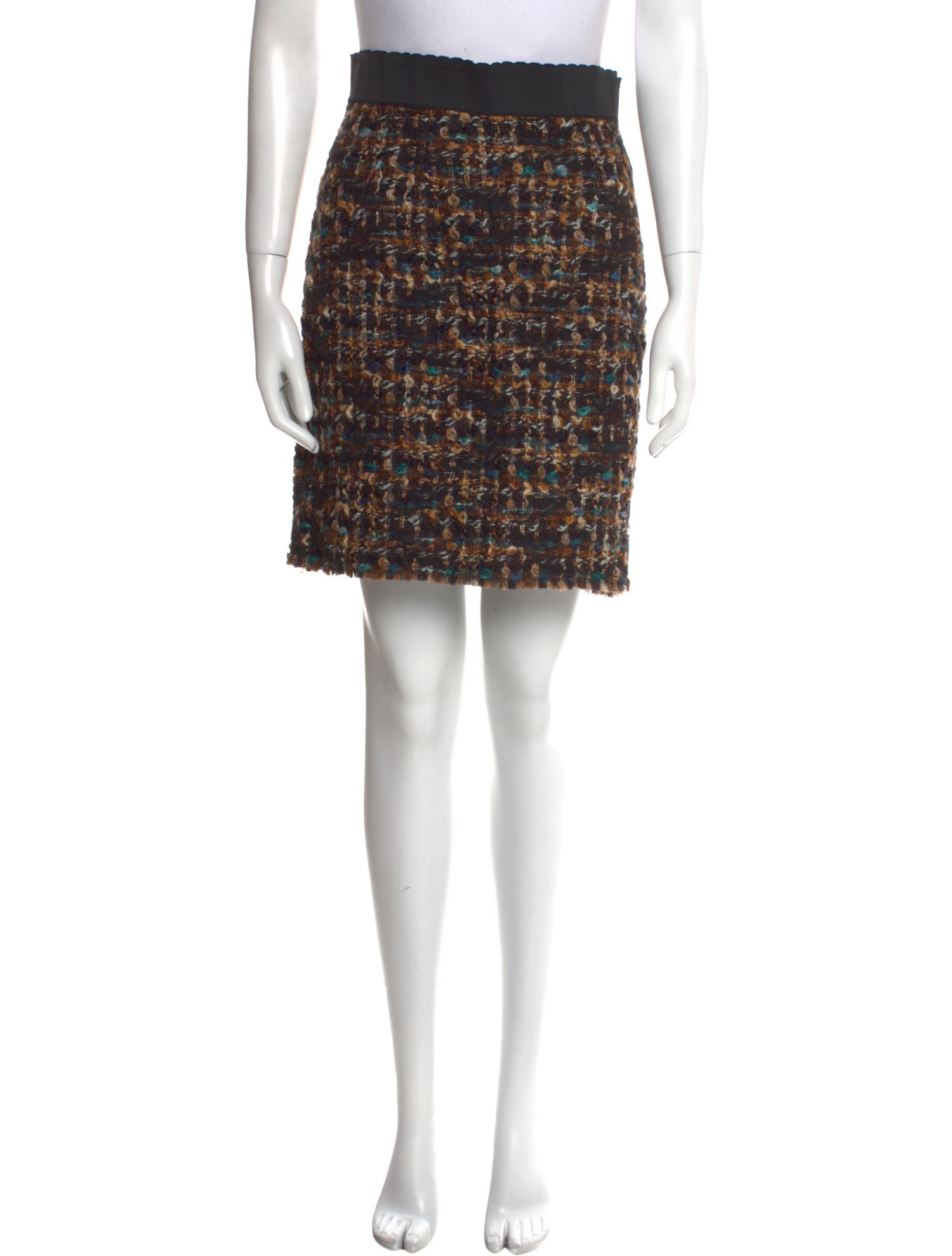 Dolce & Gabbana Tweed Knee-Length Skirt