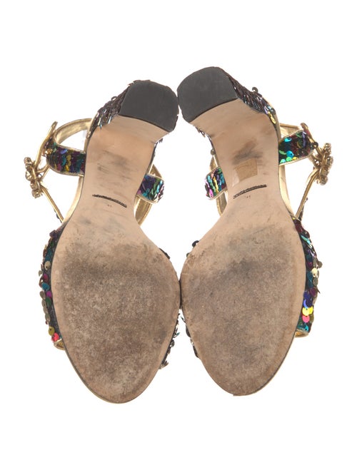 Dolce & Gabbana Sequins Crystal Embellishments Sandals