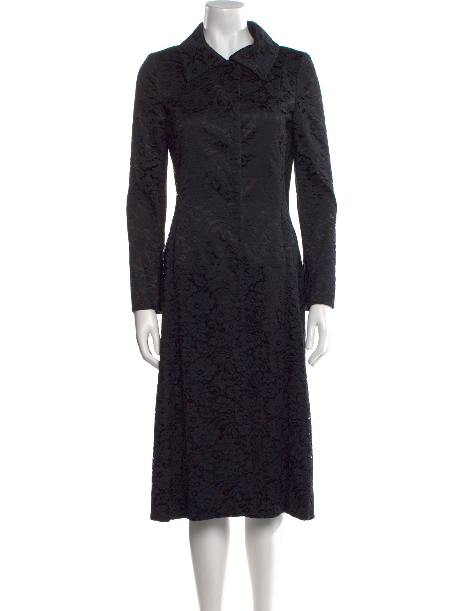 Dolce & Gabbana Lace Pattern Midi Length Dress