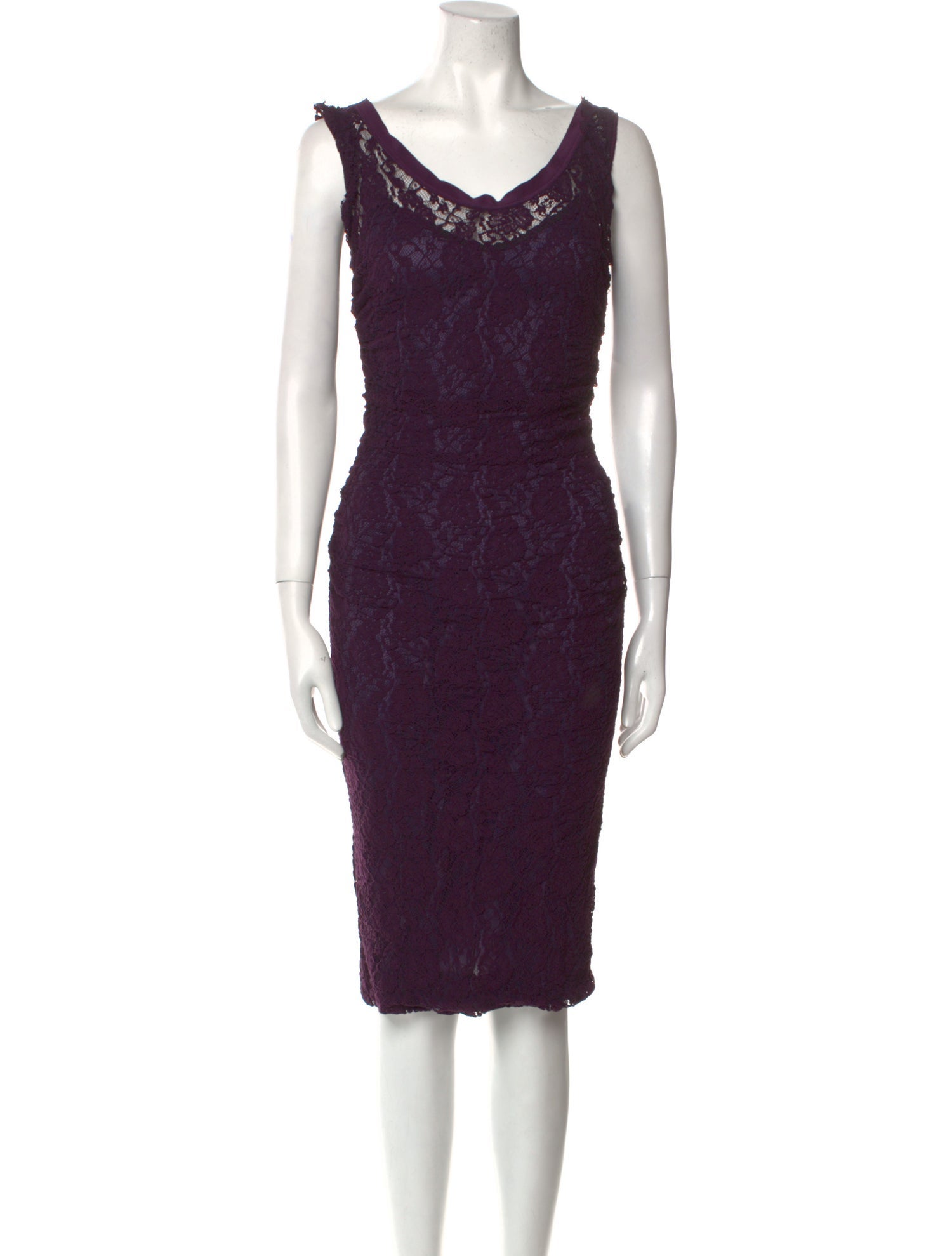 Dolce & Gabbana Scoop Neck Knee-Length Dress