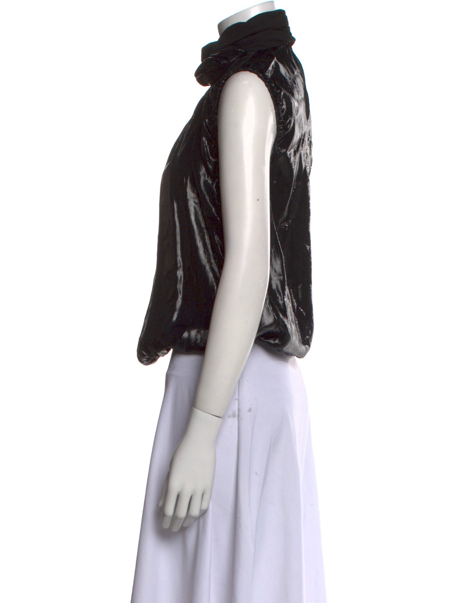 D&G Silk Turtleneck Crop Top