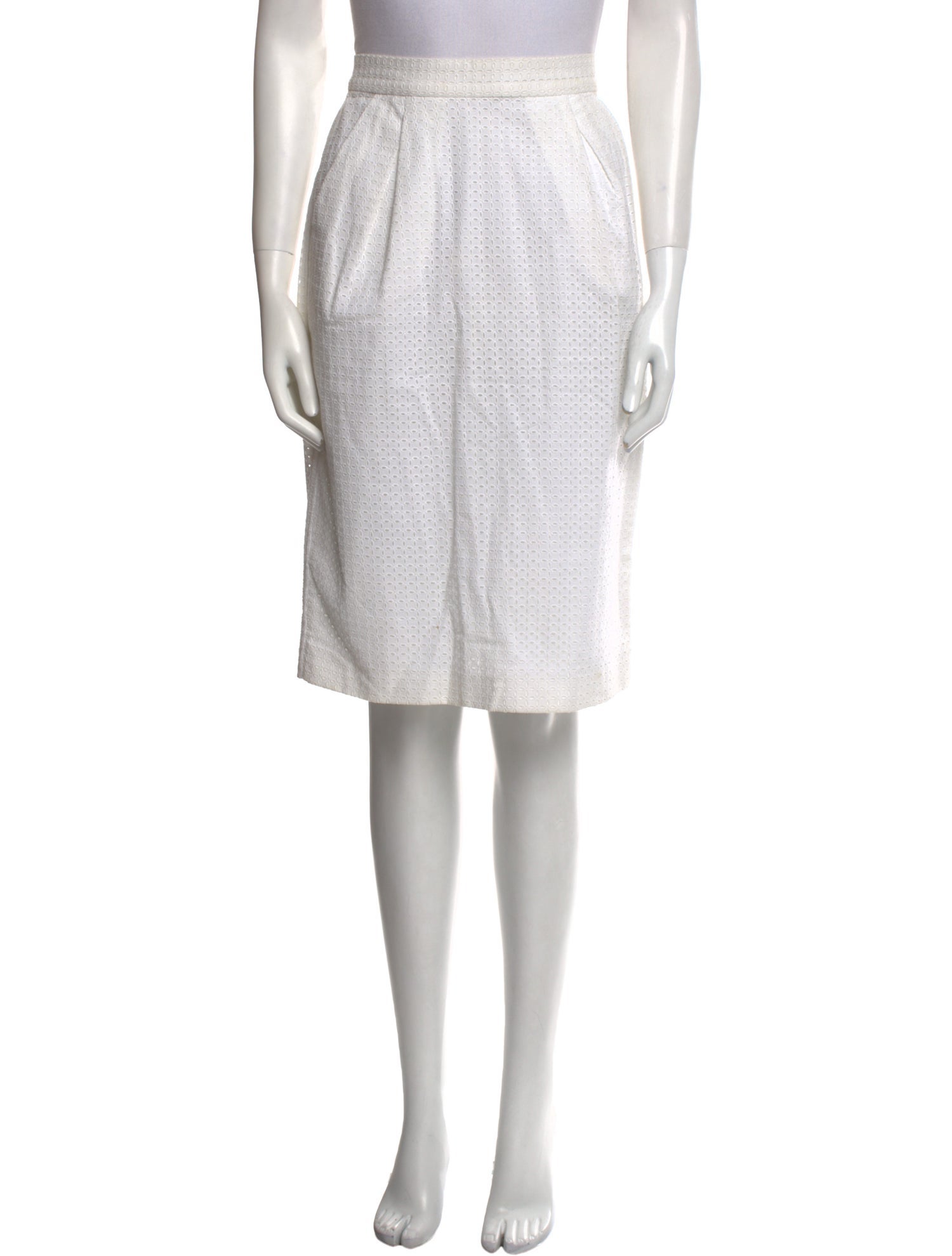 Dolce & Gabbana Eyelet Trim Knee-Length Skirt