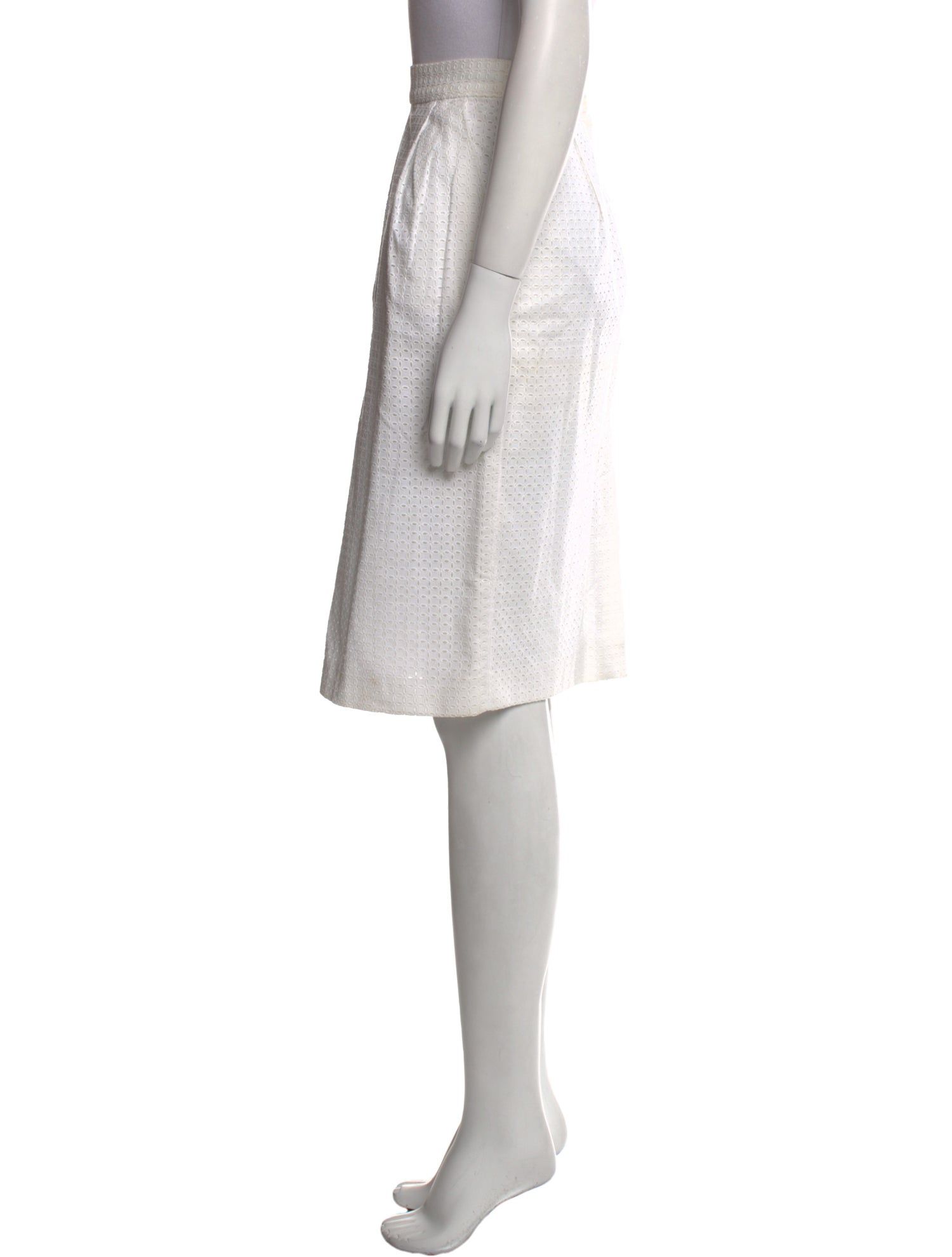 Dolce & Gabbana Eyelet Trim Knee-Length Skirt