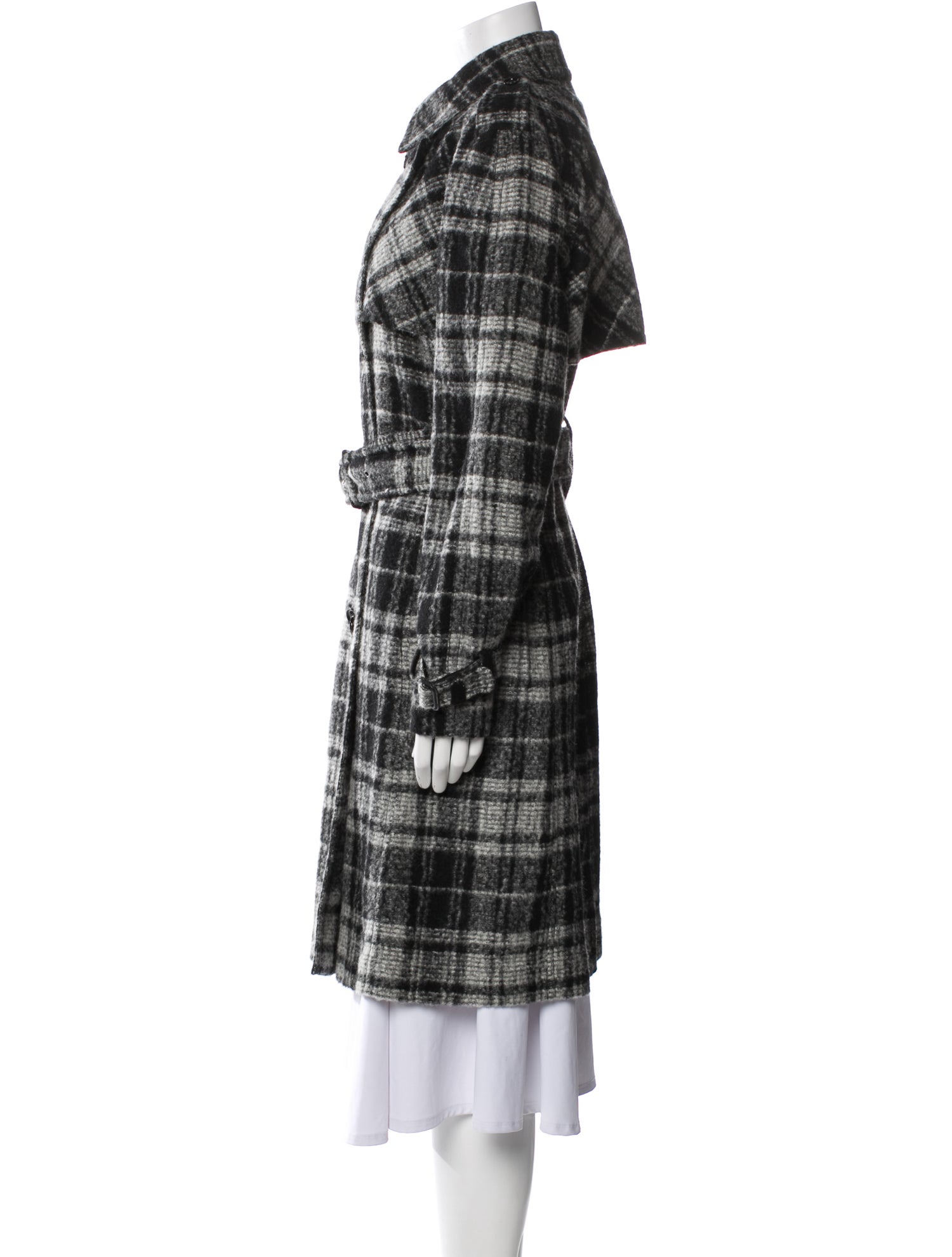 Dolce & Gabbana Plaid Print Trench Coat