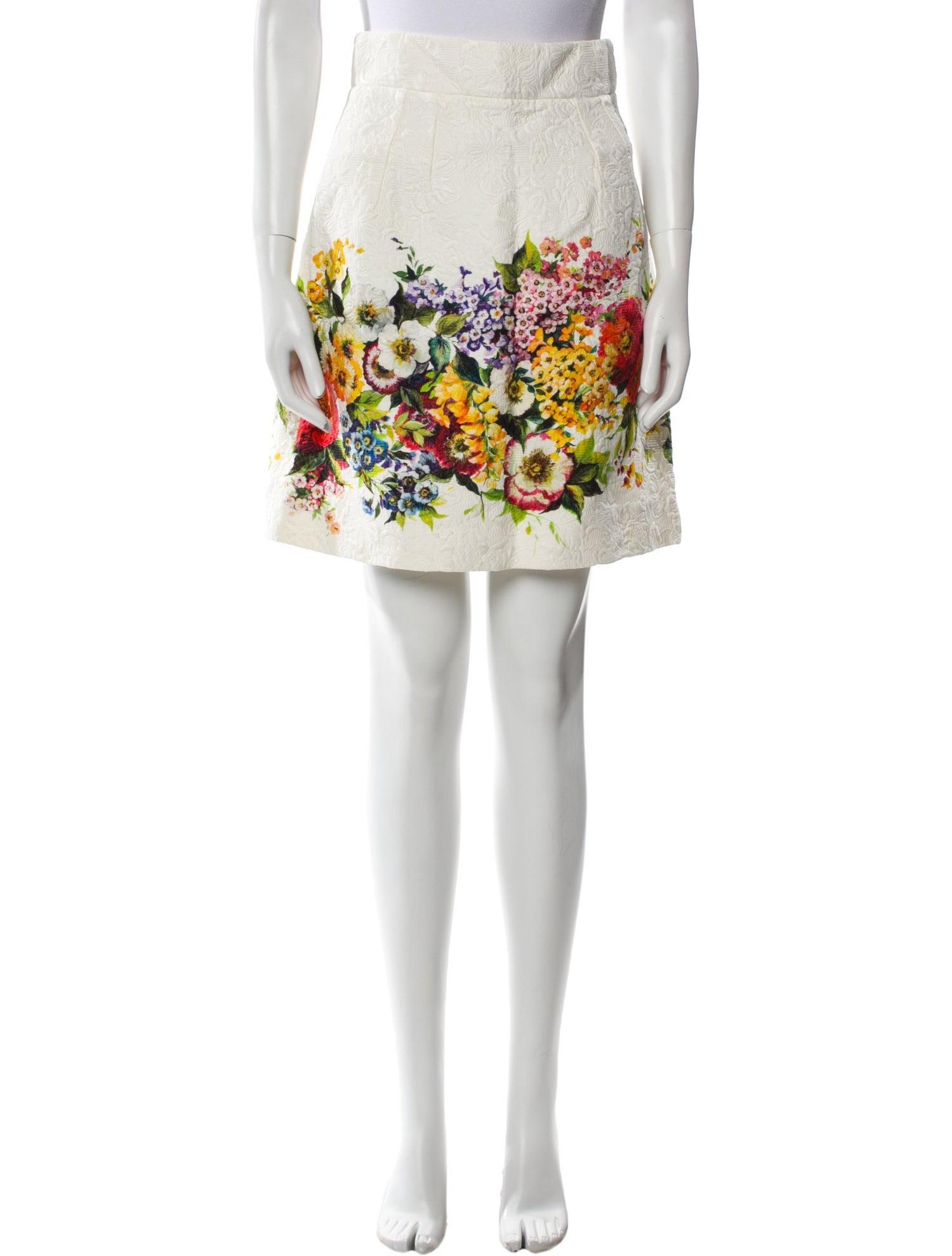 Dolce & Gabbana Floral Print Knee-Length Skirt
