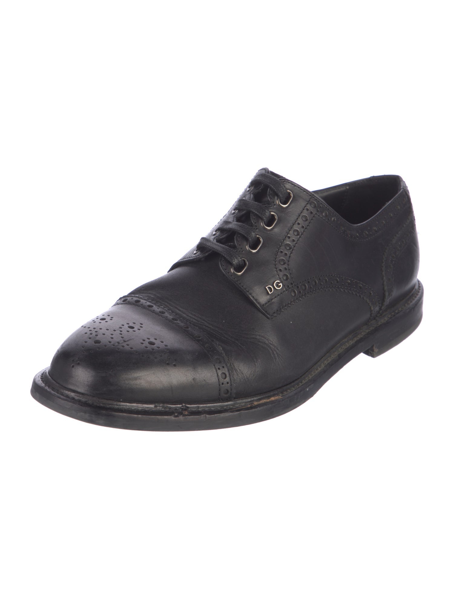 Dolce & Gabbana Leather Lasercut Accents Brogues