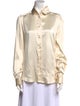 Dolce & Gabbana Silk Long Sleeve Button-Up Top