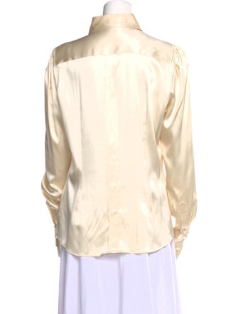 Dolce & Gabbana Silk Long Sleeve Button-Up Top