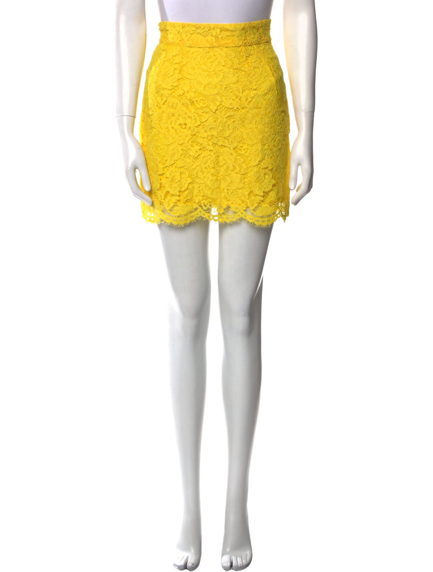 Dolce & Gabbana Lace Pattern Mini Skirt