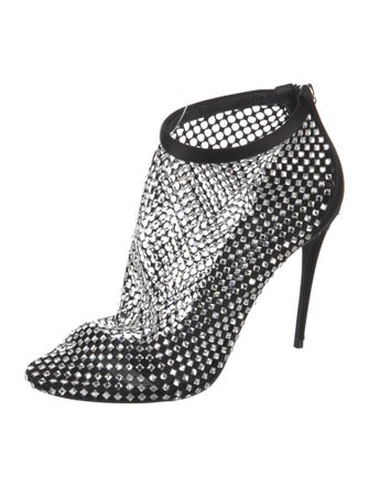 Dolce & Gabbana Mesh Crystal Embellishments Boots