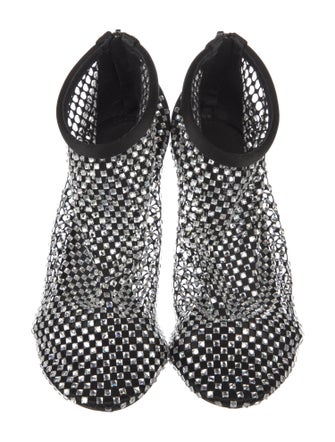 Dolce & Gabbana Mesh Crystal Embellishments Boots