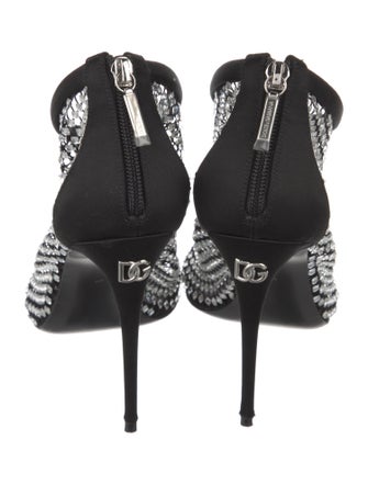Dolce & Gabbana Mesh Crystal Embellishments Boots