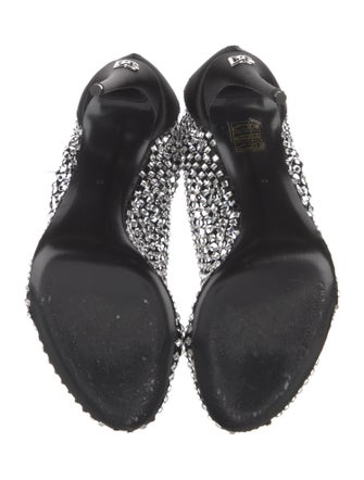 Dolce & Gabbana Mesh Crystal Embellishments Boots