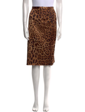 Dolce & Gabbana Silk Knee-Length Skirt