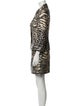 Dolce & Gabbana Silk Animal Print Skirt Suit