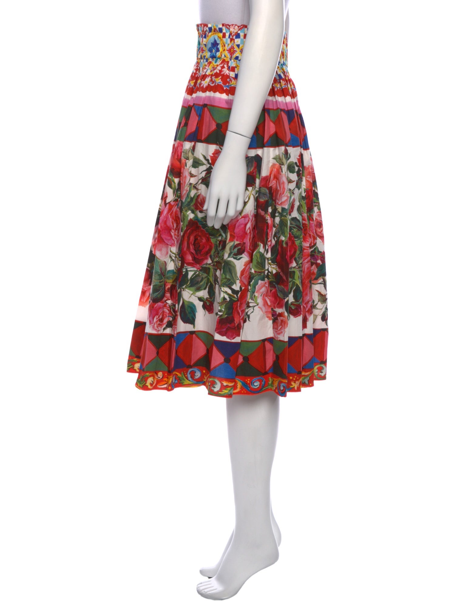 Dolce & Gabbana Floral Print Midi Length Skirt