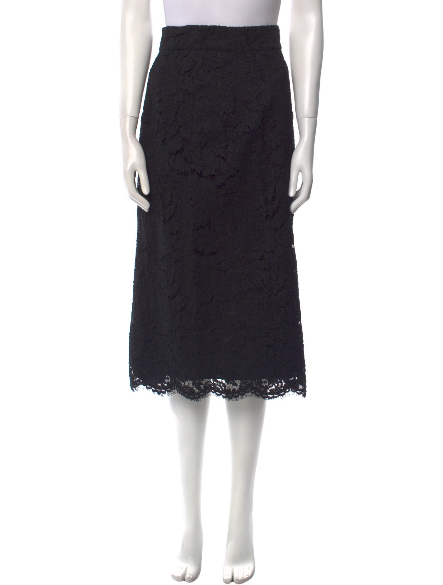 Dolce & Gabbana Lace Pattern Midi Length Skirt w/ Tags