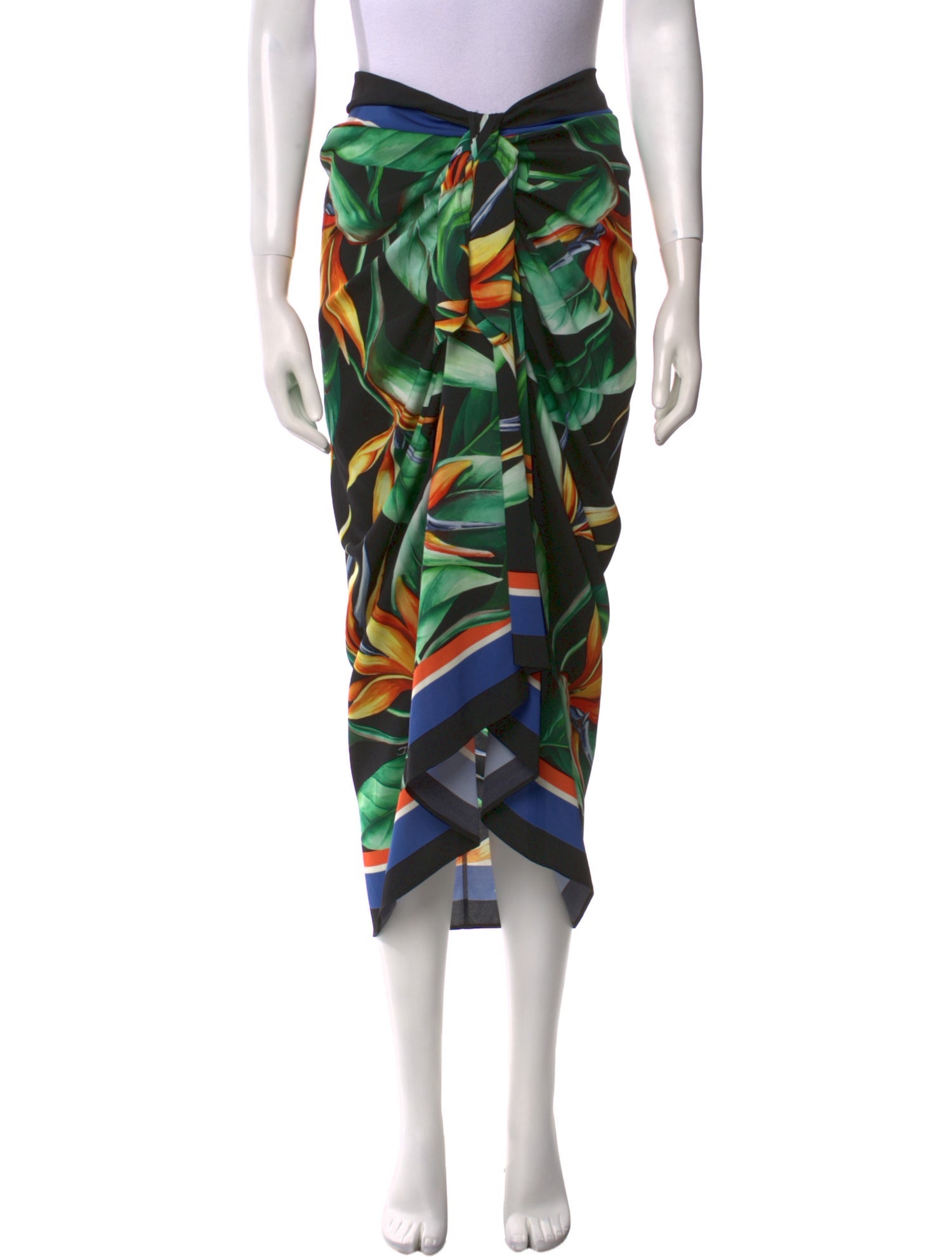 Dolce & Gabbana Silk Midi Length Skirt