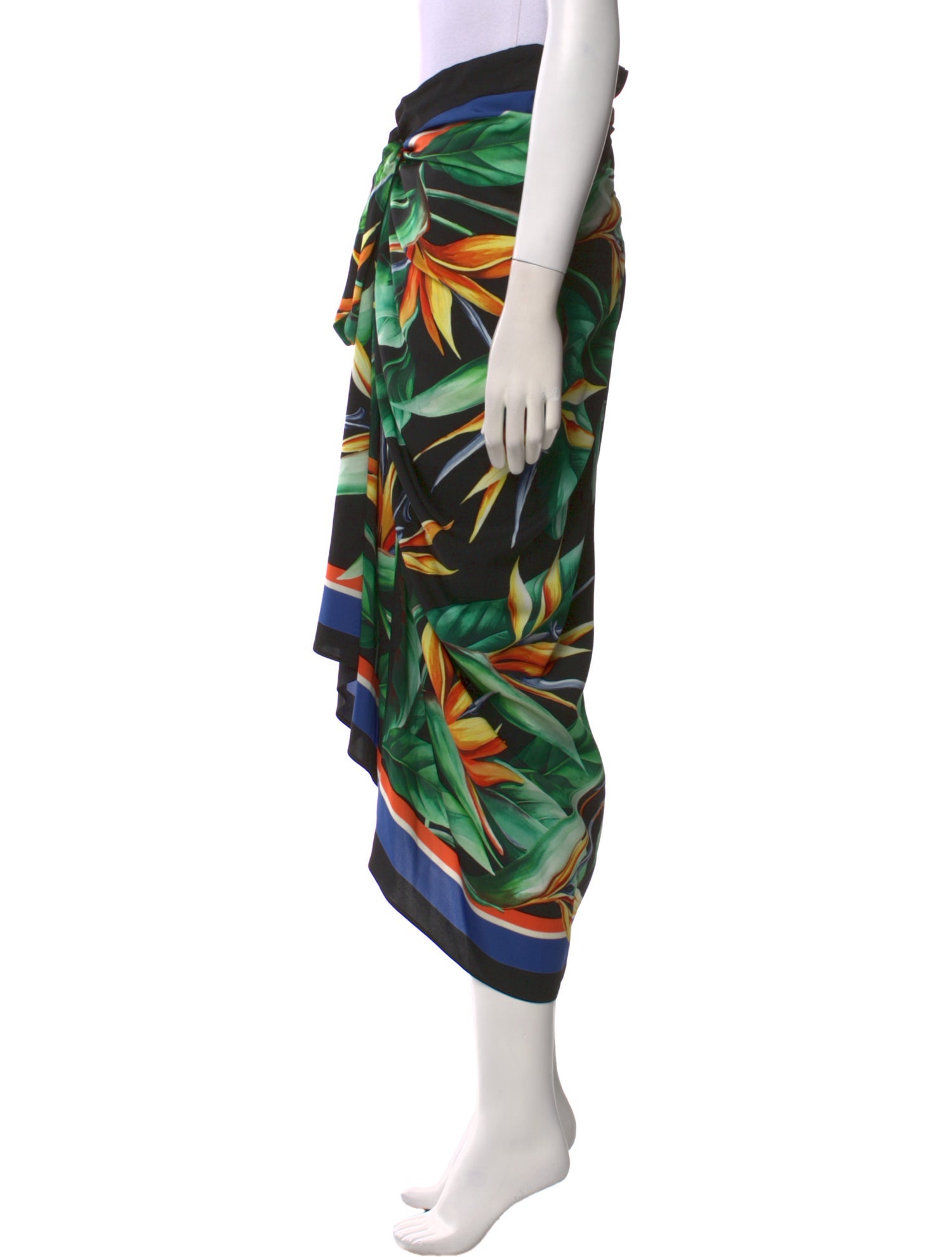 Dolce & Gabbana Silk Midi Length Skirt