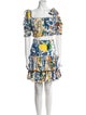 Dolce & Gabbana Printed Ruffle Embellishment Skirt Set