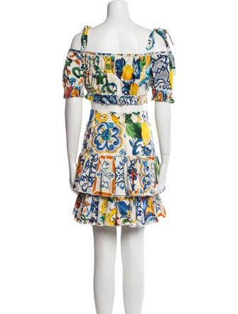 Dolce & Gabbana Printed Ruffle Embellishment Skirt Set