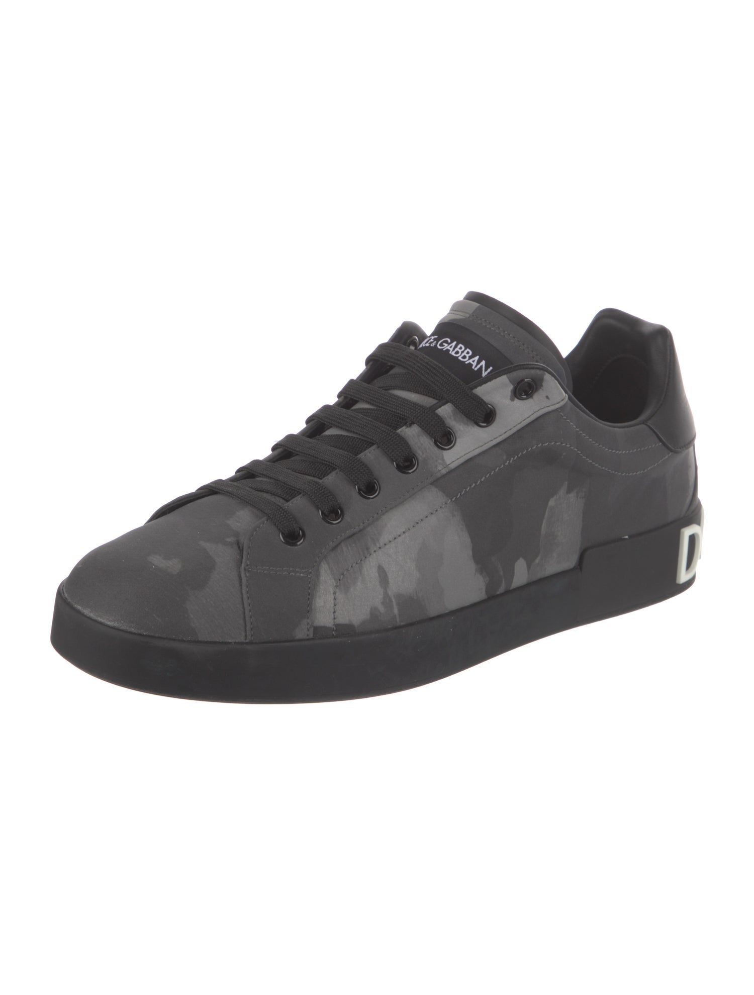 Dolce & Gabbana Leather Printed Sneakers