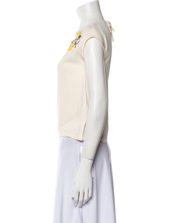 Dolce & Gabbana Silk Graphic Print Crop Top