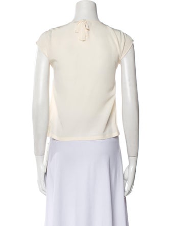 Dolce & Gabbana Silk Graphic Print Crop Top