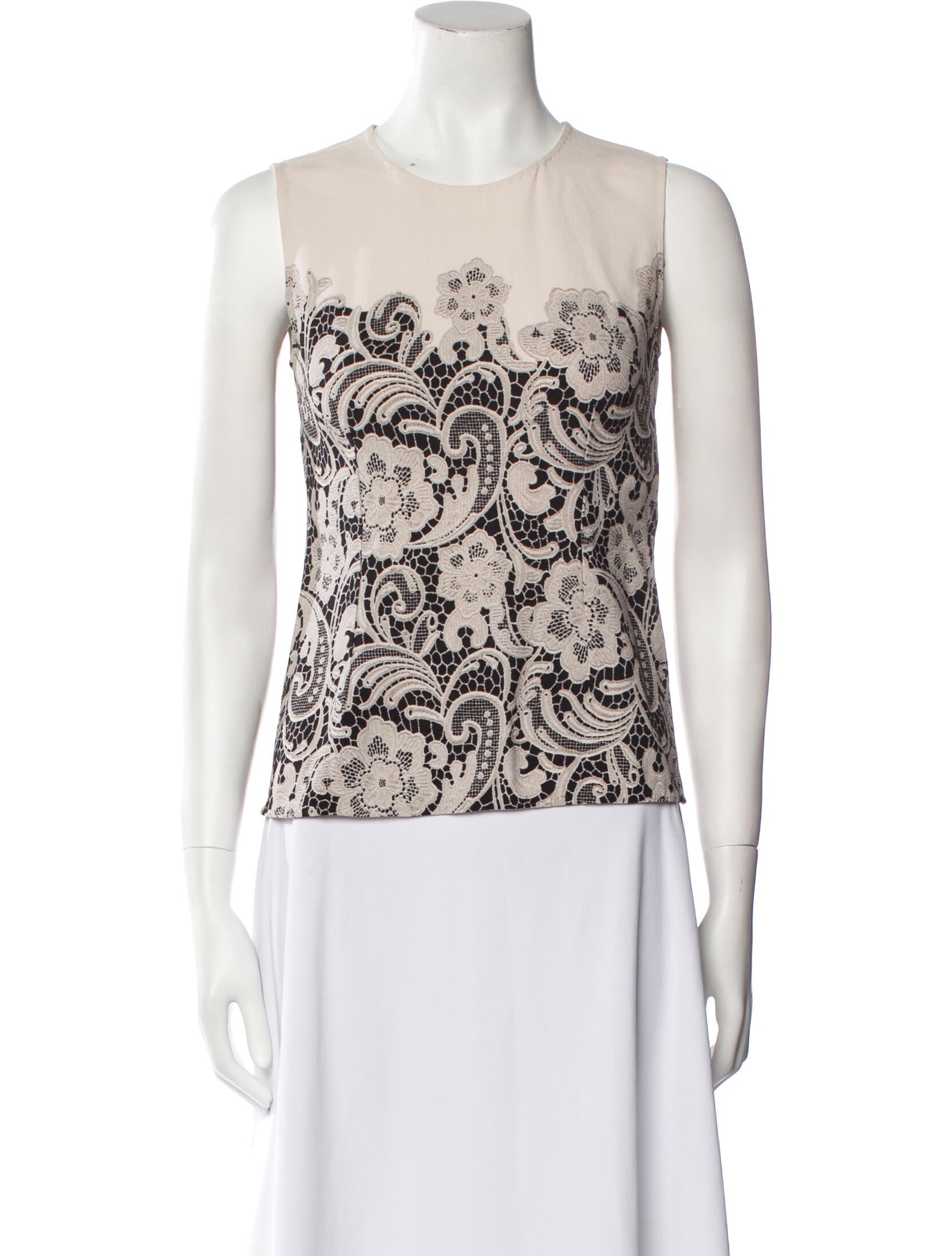 Dolce & Gabbana Floral Print Crew Neck Top