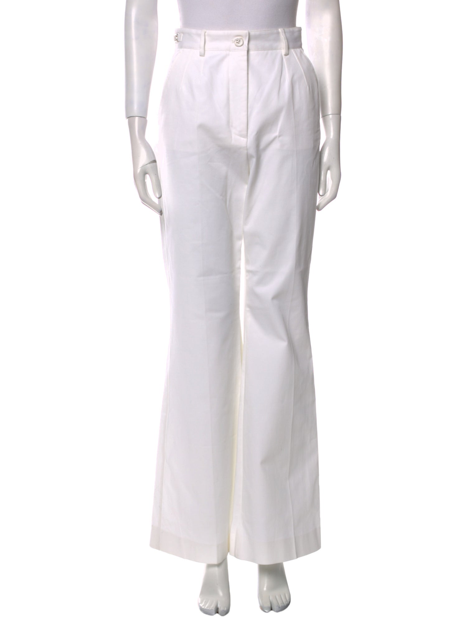 Dolce & Gabbana Virgin Wool Wide Leg Pants