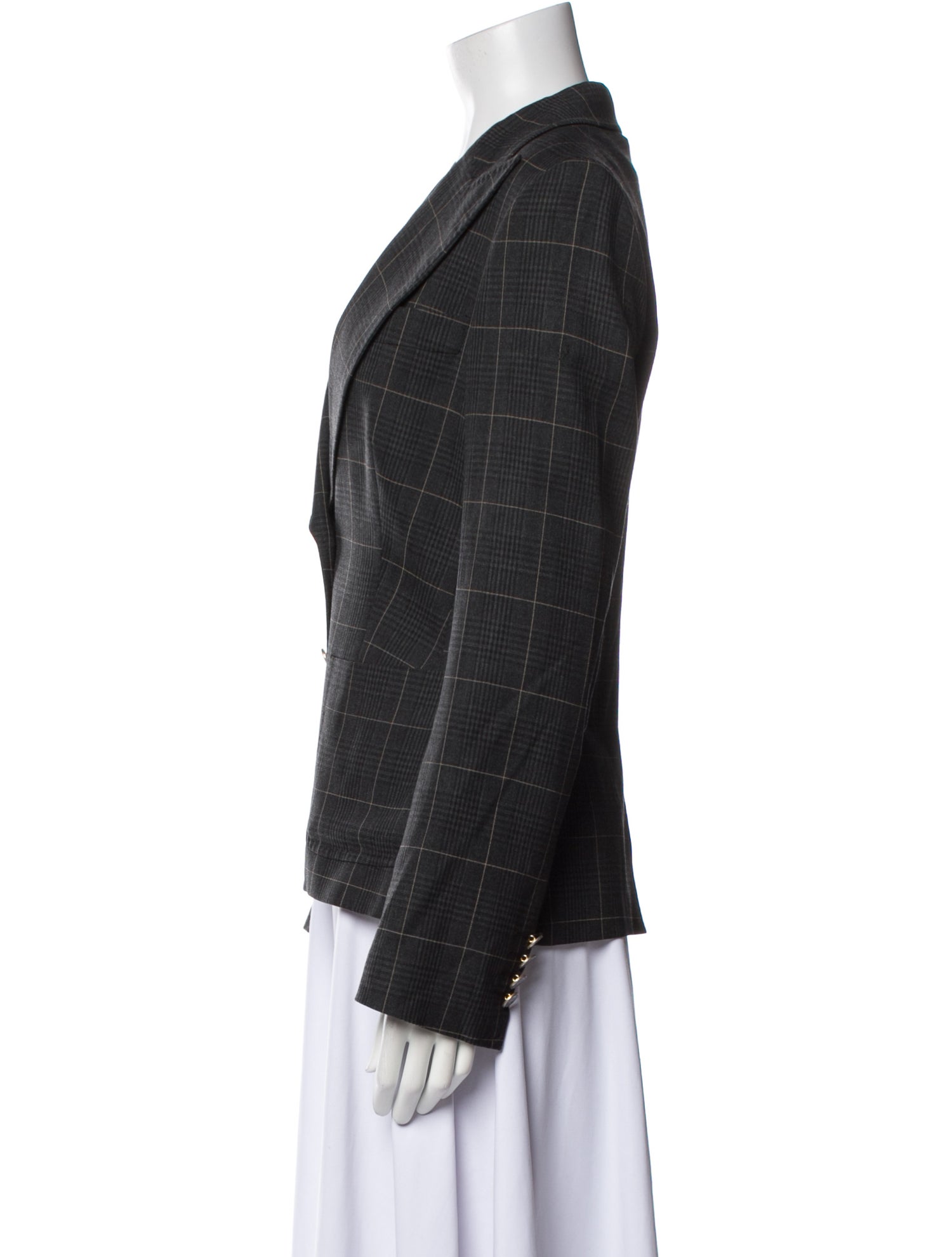 Dolce & Gabbana Virgin Wool Plaid Print Blazer