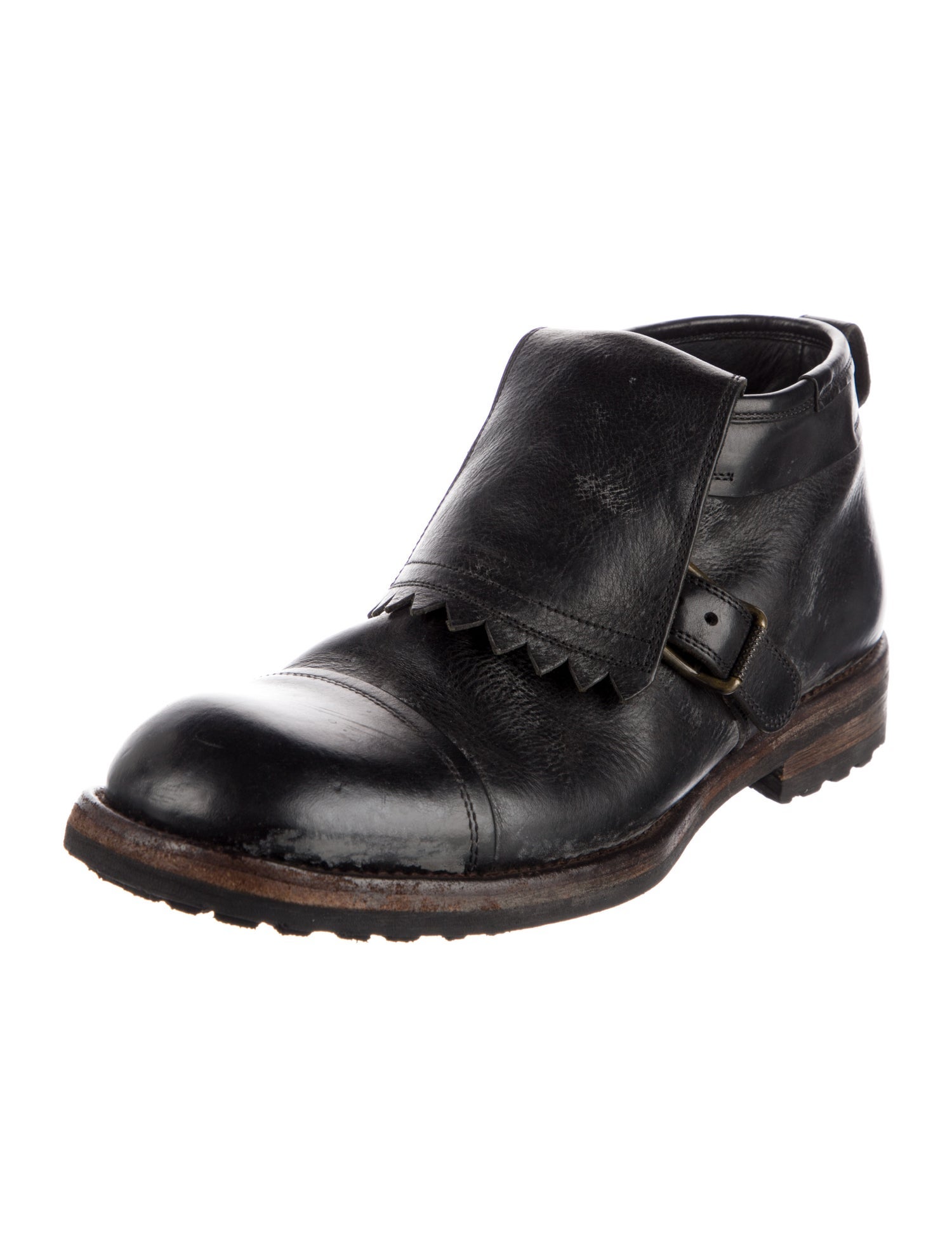 Dolce & Gabbana Leather Moto Boots