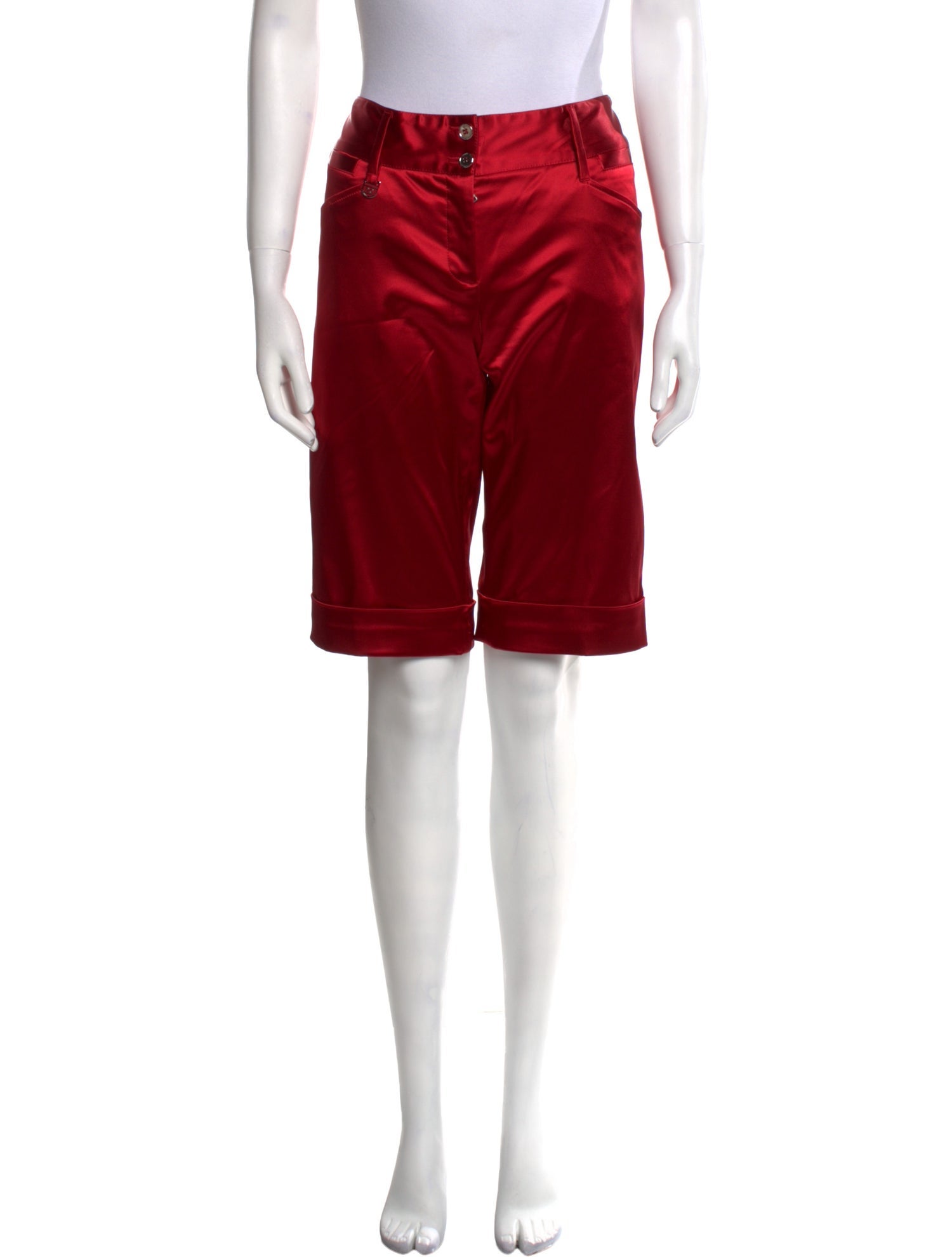 Dolce & Gabbana Satin Knee-Length Shorts