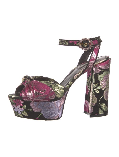 Dolce & Gabbana Canvas Floral Print Sandals