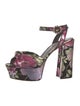 Dolce & Gabbana Canvas Floral Print Sandals