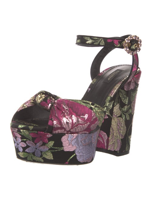 Dolce & Gabbana Canvas Floral Print Sandals