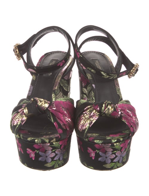 Dolce & Gabbana Canvas Floral Print Sandals