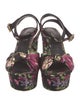 Dolce & Gabbana Canvas Floral Print Sandals