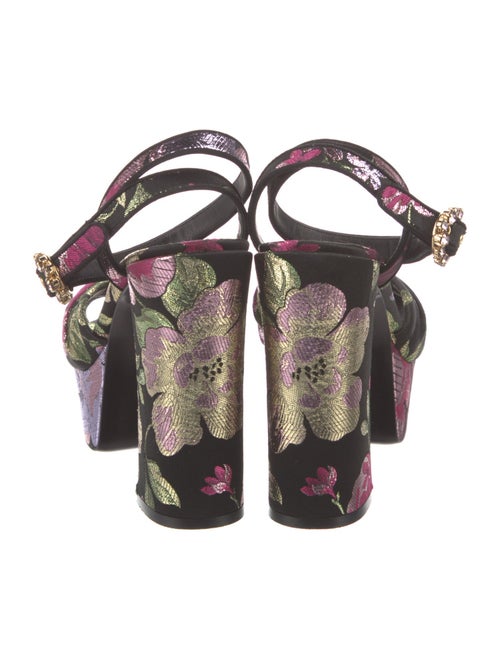 Dolce & Gabbana Canvas Floral Print Sandals