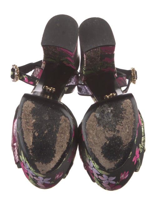 Dolce & Gabbana Canvas Floral Print Sandals
